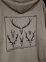 OUTLET - Deer Of The UK Hoodie - Stone