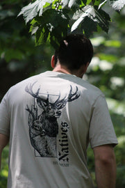 Flint Clothing Deerstalking T-Shirt Natives Red Deer Roe Deer Close