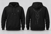 Antlers of the UK Hoodie - Black on black