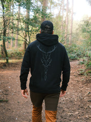 Antlers of the UK Hoodie - Black on black