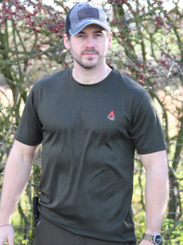 Flint Clothing - Impact Tee Deerstalking Hunting Technical T-shirt Moss Activewear