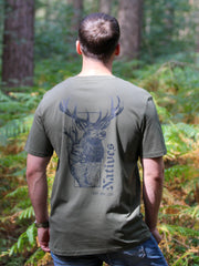 Flint Clothing - Deerstalking Deer Hunting T-Shirt Shooting Shotgun Hunt Hunting Hunter Stalk Stalking Natives Red Roe