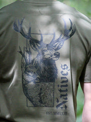 Flint Clothing - Deerstalking Deer Hunting T-Shirt Shooting Shotgun Hunt Hunting Hunter Stalk Stalking Natives Red Roe