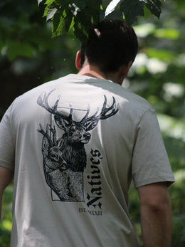 Flint Clothing - Deerstalking Deer Hunting T-Shirt Shooting Shotgun Hunt Hunting Hunter Stalk Stalking Natives Red Roe Antlers of the UK