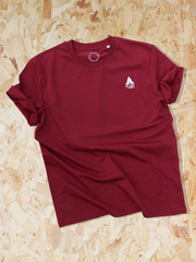 Flint Clothing Woods & Waves Classic Oxblood T-shirt Deerstalking Hunting Shooting Fishing Stalking Deer DOTUK Red Sika Fallow Roe Muntjac CWD Boar Fear not the dark fieldsports Classic