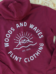 Classic Woods and Waves Hoodie - Oxblood
