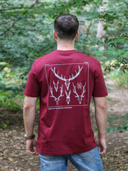 Deer of the UK T-shirt - Oxblood