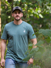 Antlers of the UK T-shirt - Sea Foam Green Light Print